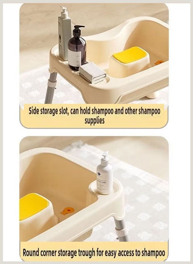 Hair Washing Basin, Hairwashing Tray, Mobile Adjustable Height Hair Washing Basin for Bedridden & Elderly, Portable Shampoo Bowl for Home Use with  Drain Hose, Hair Washing Station for Seniors, Pregnant Women, Baby - Image 5